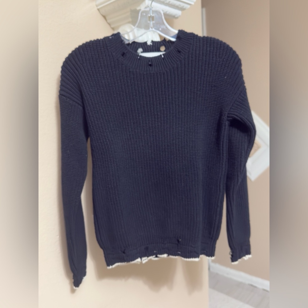 IRO. JEANS Elegant Black Women's Crew Neck Sweater